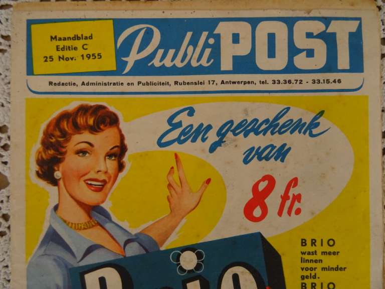 Antiek maandblad Publipost en boekje Liebig