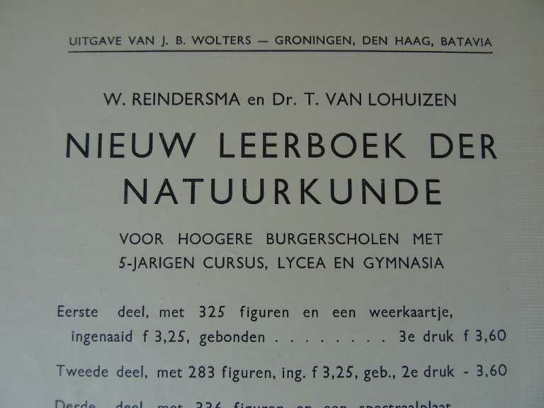 Antiek boek 1927 Nieuw leerboek der Physica