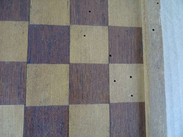 Vintage houten schaakspel