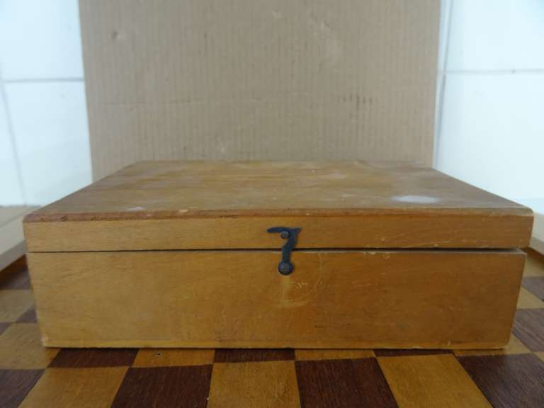 Vintage houten schaakspel