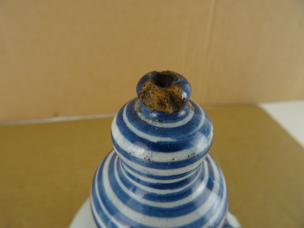 Antieke Delfts blauwe dekselvaas circa 1750 - Afbeelding 40