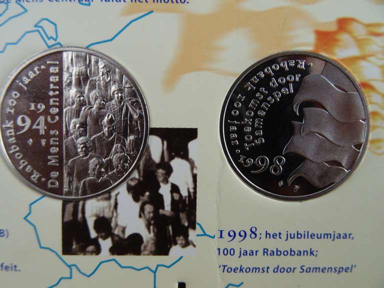 Collectie munten Rabobank 100 jaar