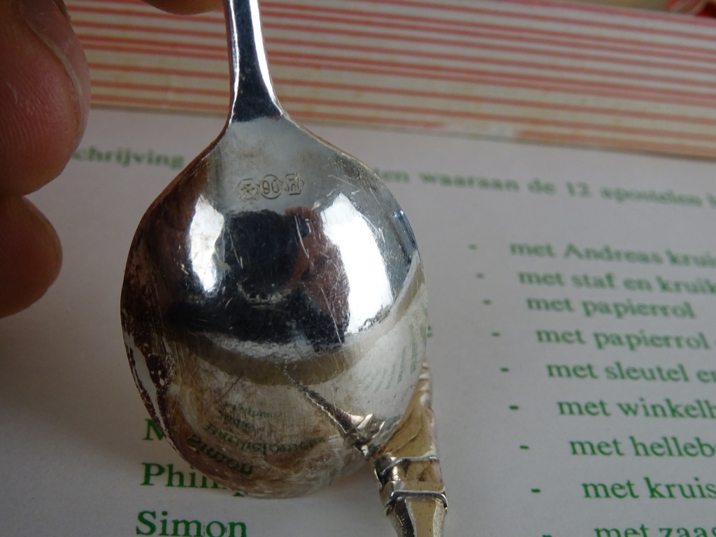 Zwaar verzilverd gebak bestek apostelen - Afbeelding 8