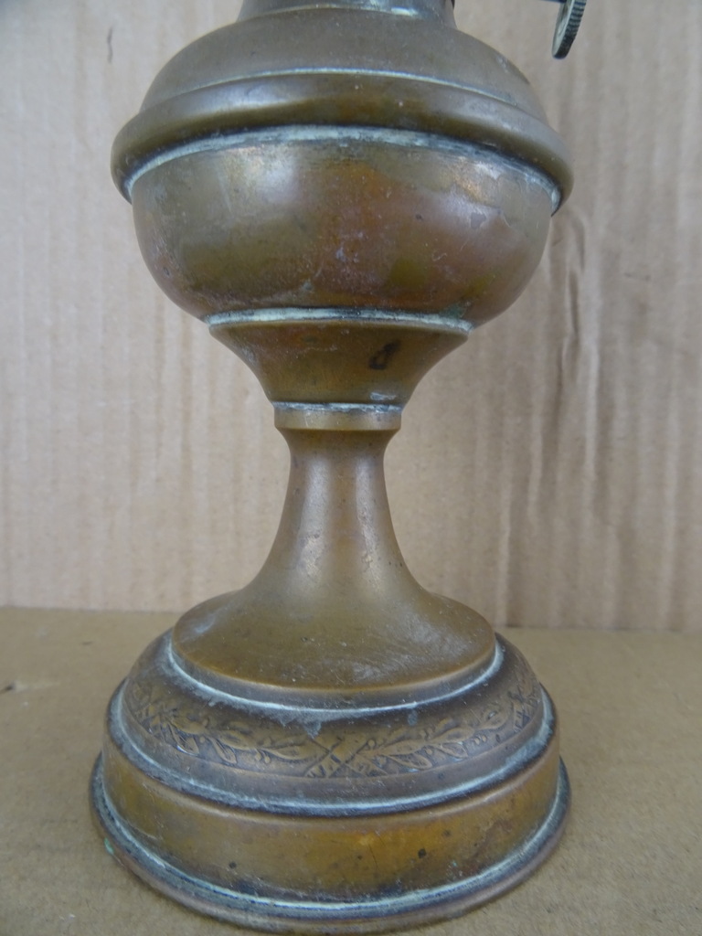 Antieke koperen olielamp 25.5 cm - Afbeelding 4