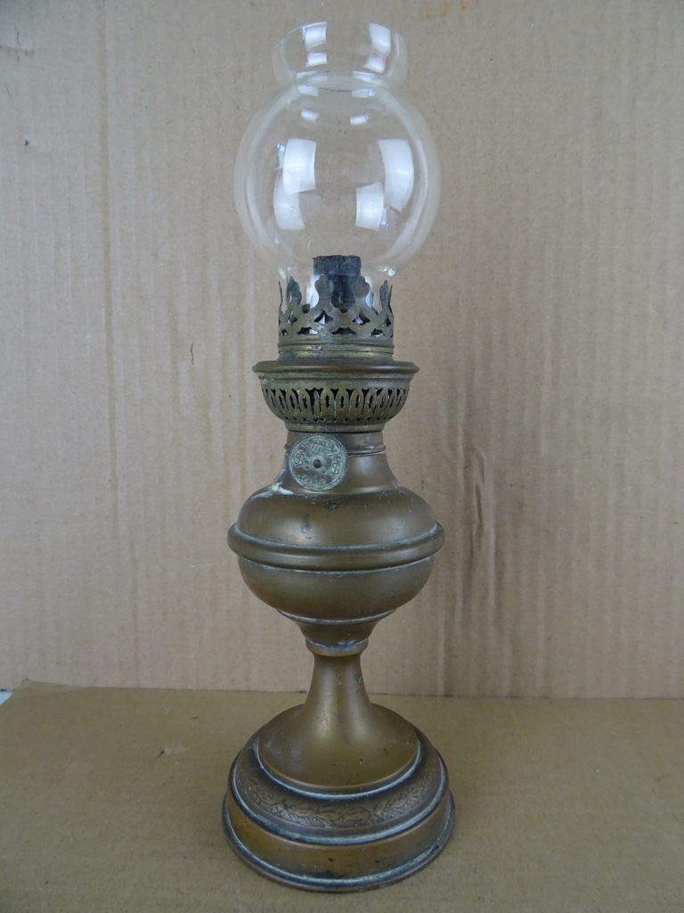 Antieke koperen olielamp 25.5 cm - Afbeelding 5
