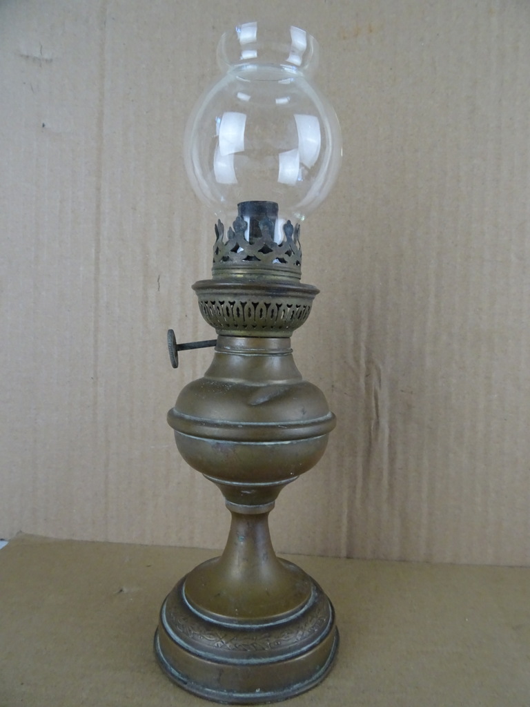 Antieke koperen olielamp 25.5 cm - Afbeelding 7