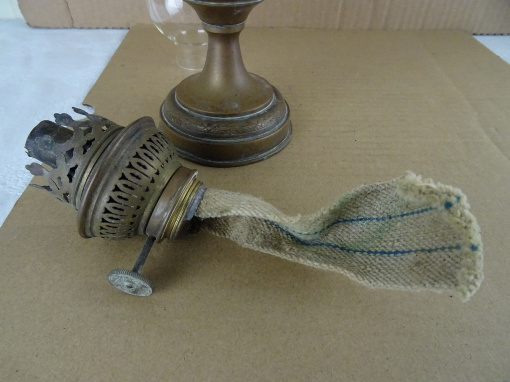 Antieke koperen olielamp 25.5 cm - Afbeelding 11