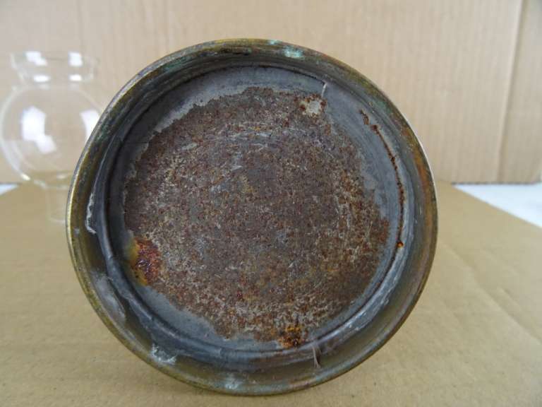 Antieke koperen olielamp 25.5 cm