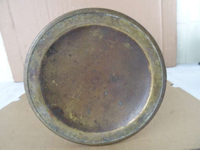 Antieke koperen olielamp 33.3 cm