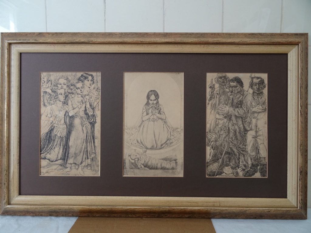 Collectie antieke religieuze litho's