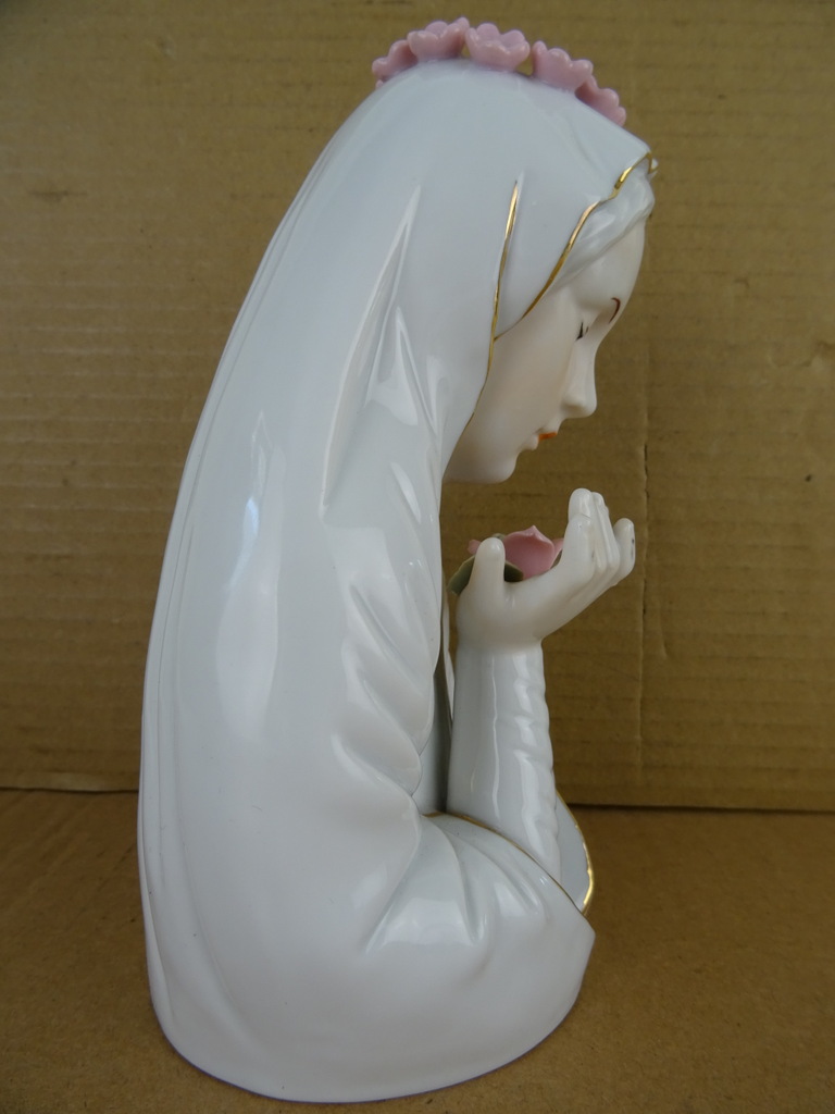 Antiek porseleinen Mariabeeld - Afbeelding 14
