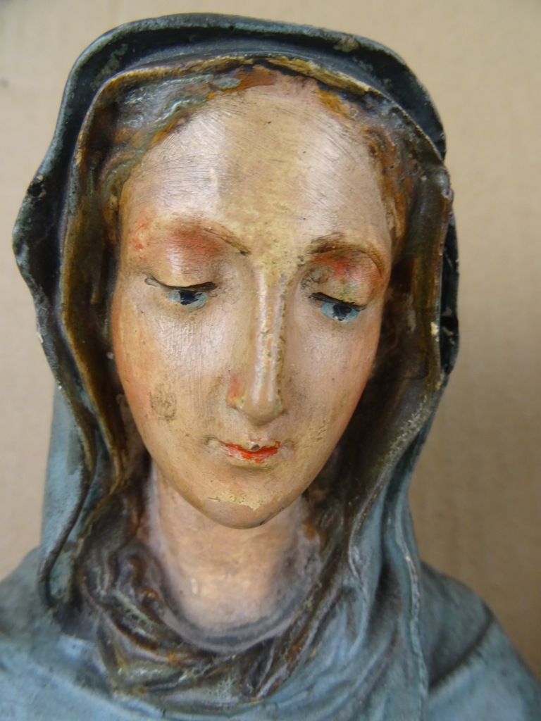 Antieke bustes Maria en Jozef - Afbeelding 4