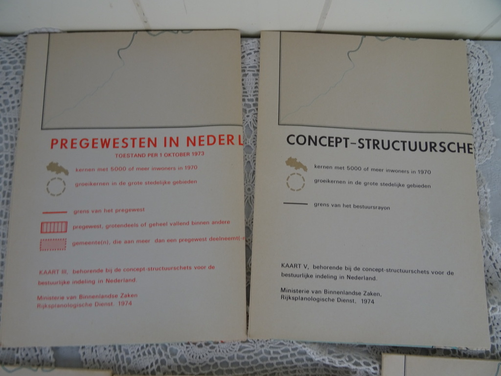 Vintage kaarten bestuurlijke indeling uit 1974 - Afbeelding 5