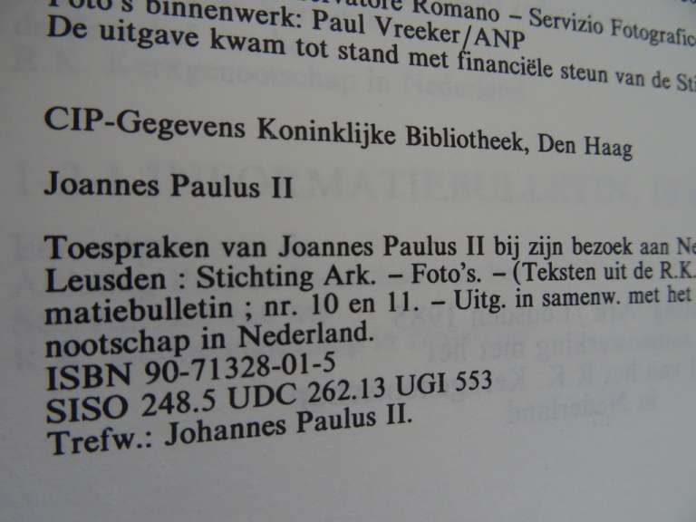Toespraken van Joannes Paulus II