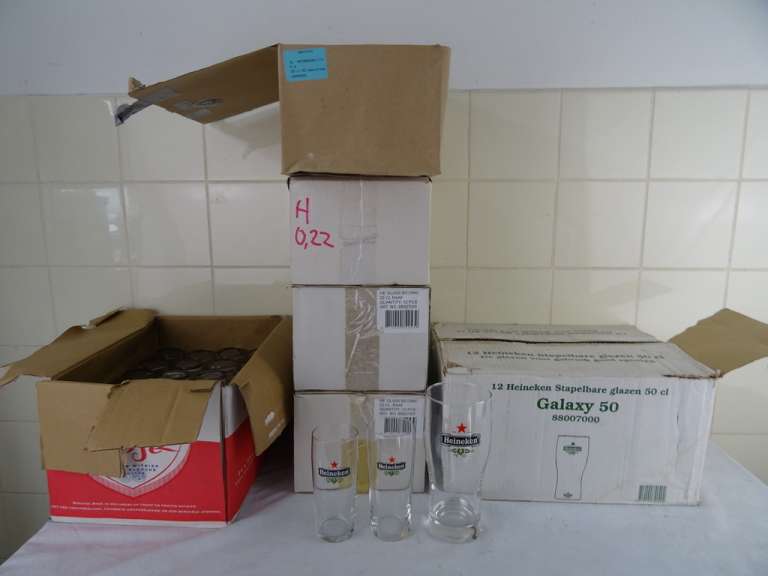 Collectie nieuwe Heineken bierglazen