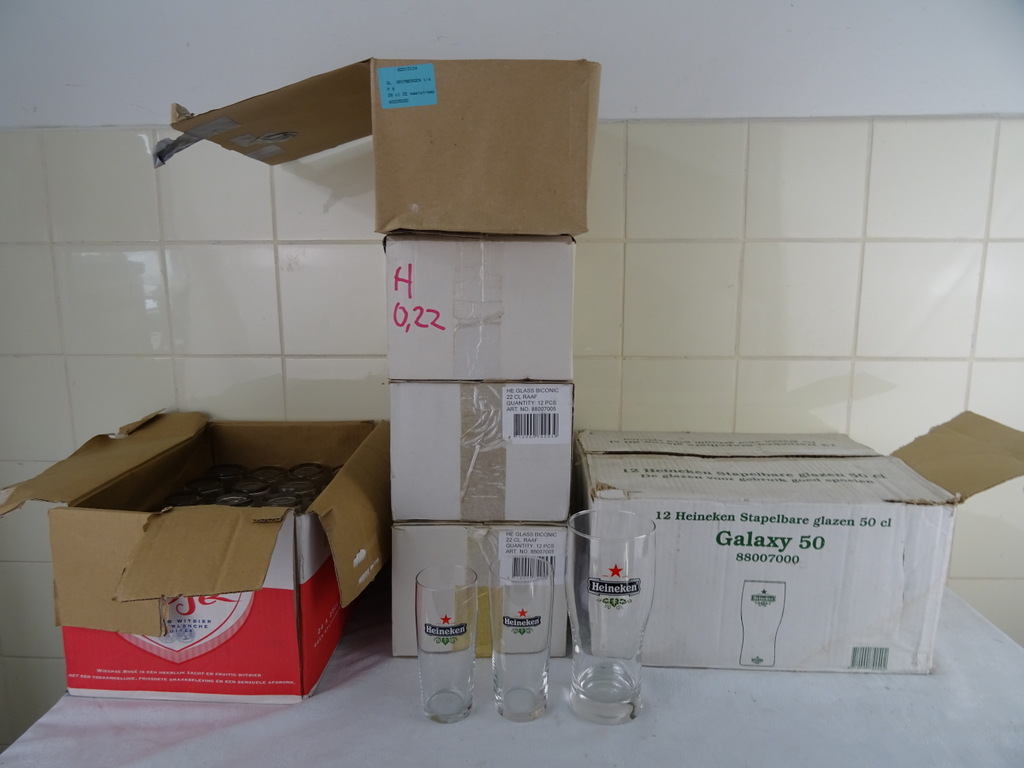 Collectie nieuwe Heineken bierglazen