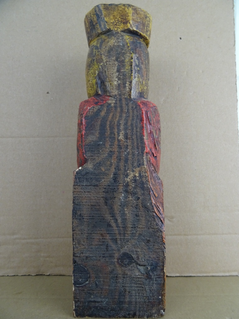 Antiek houten Mariabeeld - Afbeelding 8