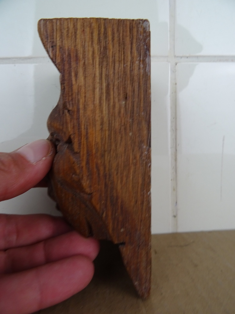 Antiek houten ornament saterkop - Afbeelding 2