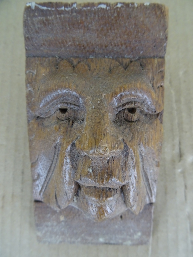 Antiek houten ornament saterkop - Afbeelding 9
