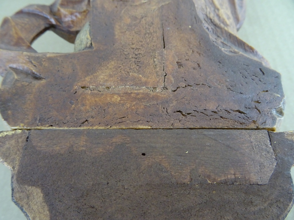 Antiek houten beeld Heilige Christoffel - Afbeelding 14