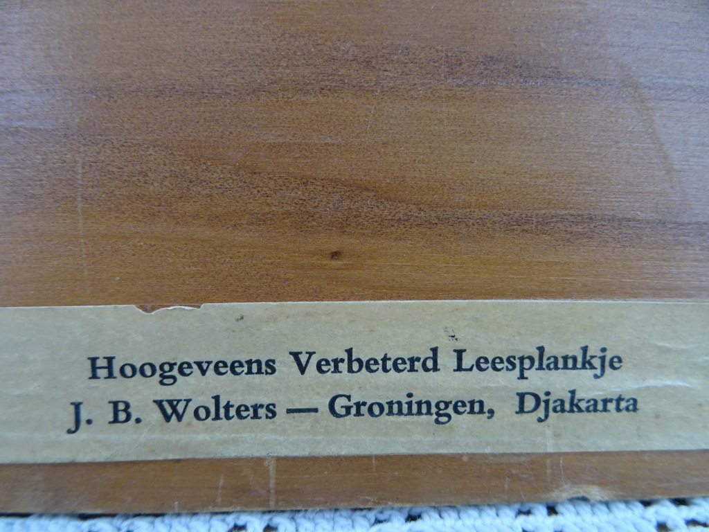 Antiek houten leesplankje aap noot mies - Afbeelding 14