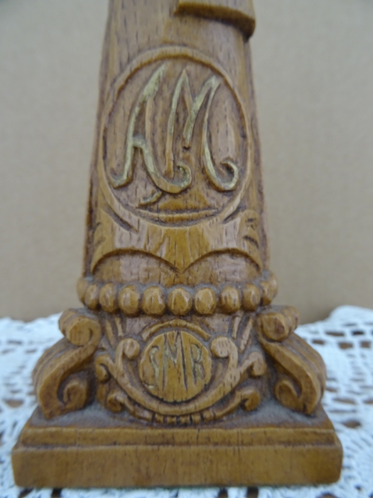 Antiek houten Mariabeeldje - Afbeelding 3
