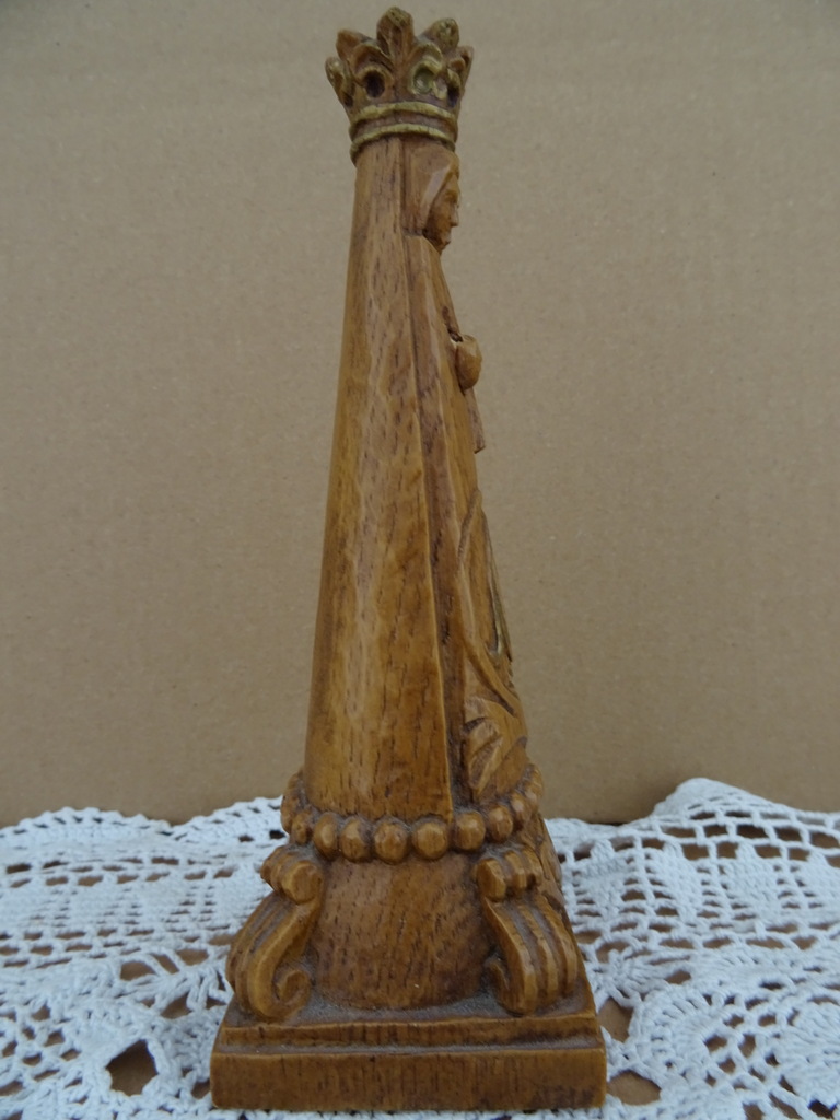 Antiek houten Mariabeeldje - Afbeelding 6