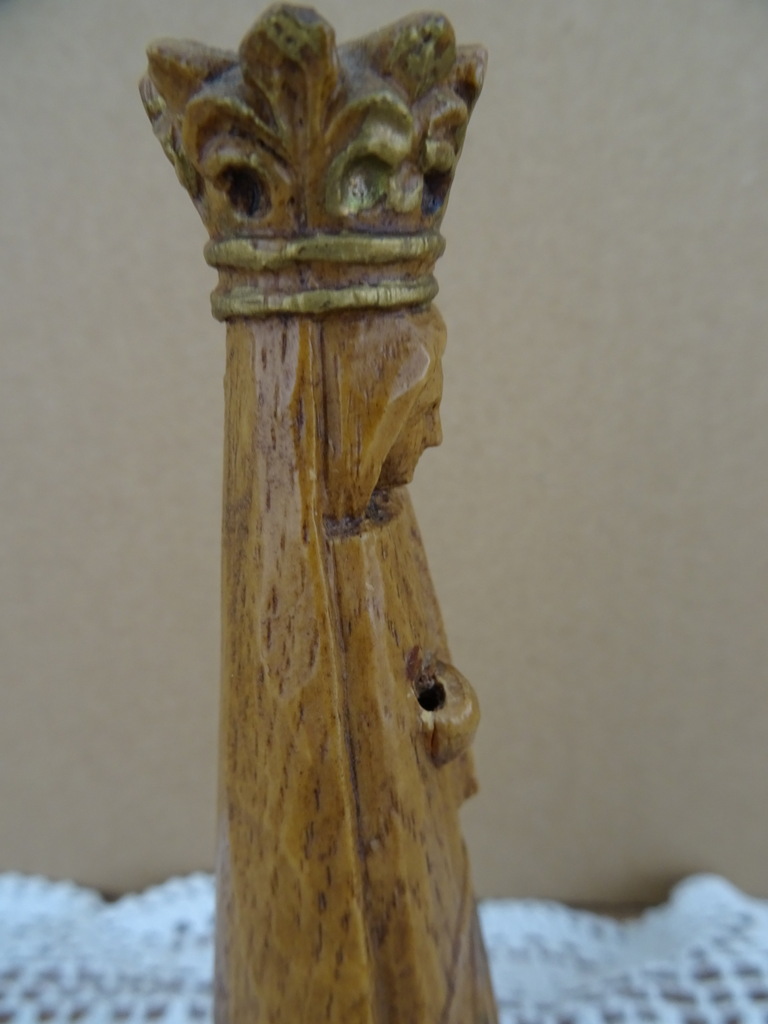 Antiek houten Mariabeeldje - Afbeelding 7