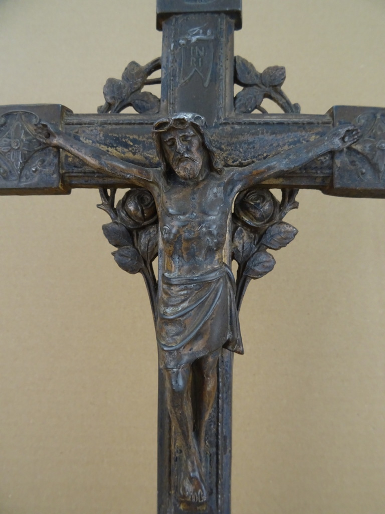 Antiek kruisbeeld 47 cm - Afbeelding 4