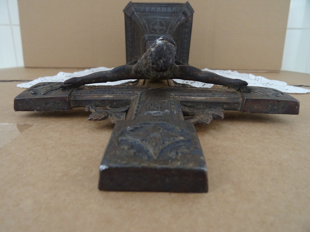 Antiek kruisbeeld 47 cm - Afbeelding 25