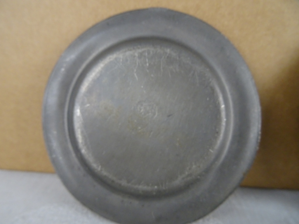 Collectie antieke bordjes tin legering - Afbeelding 3