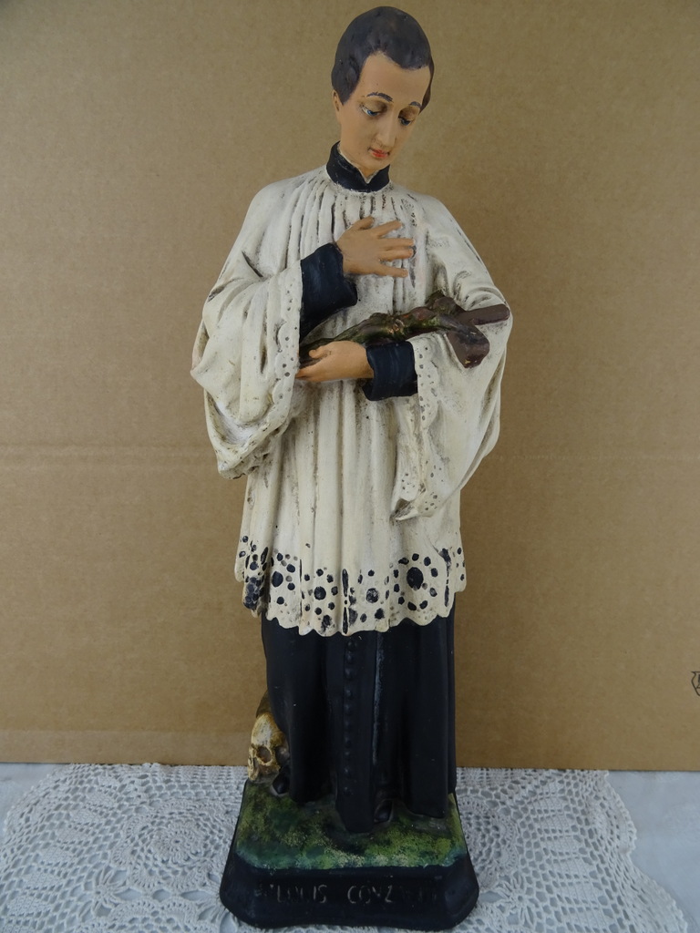 Antiek beeld Aloysius van Gonzaga 41 cm - Afbeelding 20