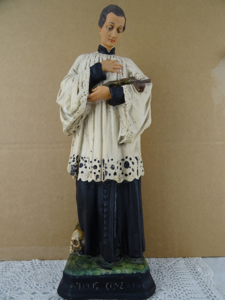Antiek beeld Aloysius van Gonzaga 41 cm - Afbeelding 21