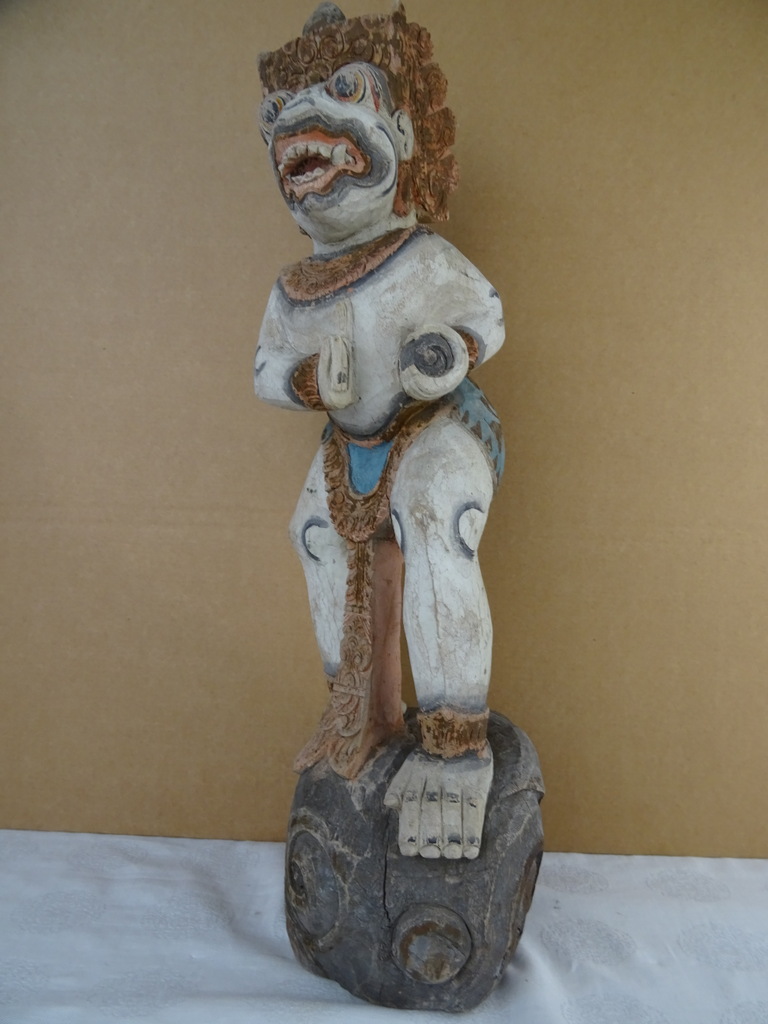 Antiek houten beeld Hanuman 47.5 cm