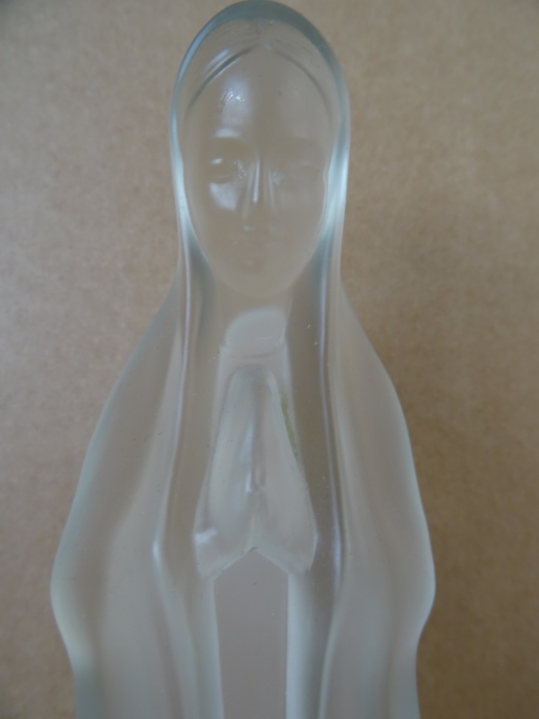 Vintage glazen Mariabeeld 20.5 cm - Afbeelding 3
