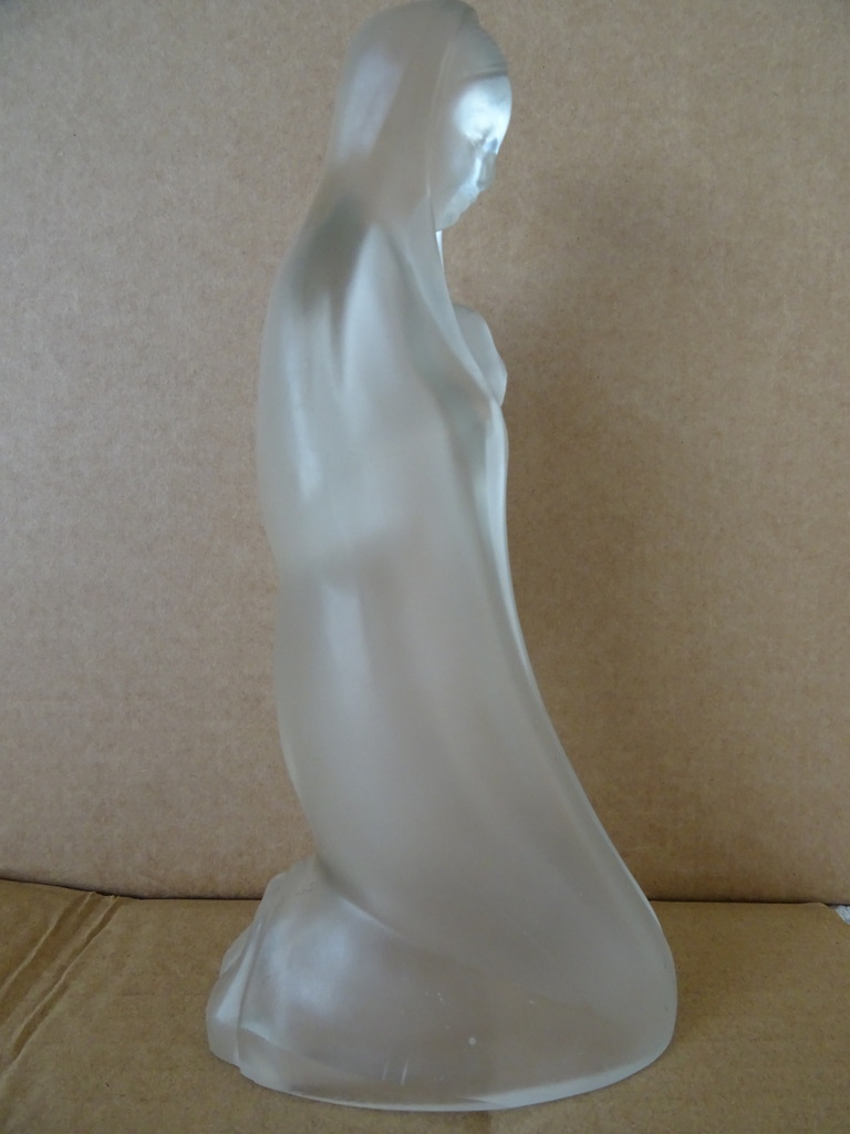 Vintage glazen Mariabeeld 20.5 cm - Afbeelding 7