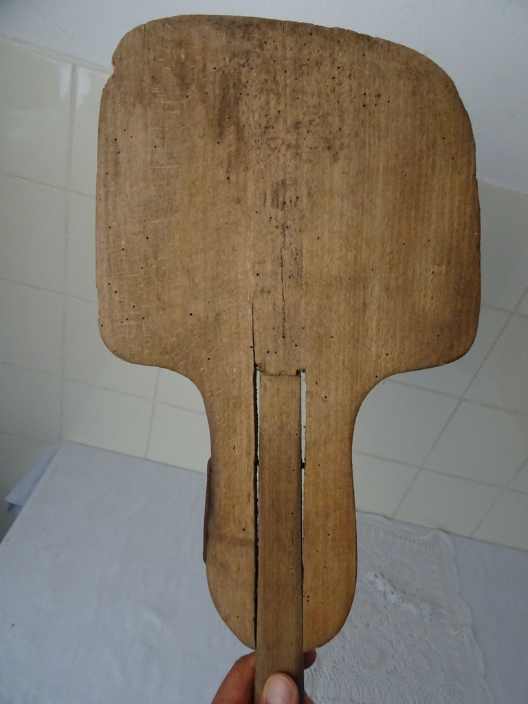 Antieke houten ovenschep bakker 164 cm - Afbeelding 6
