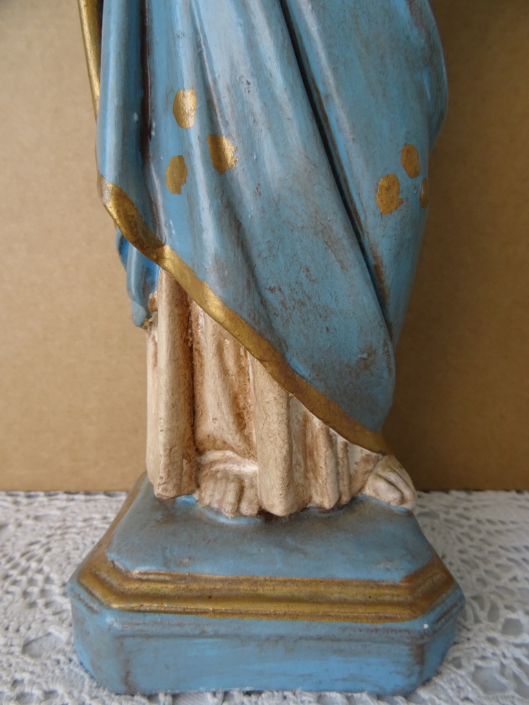 Beeldschoon antiek Jezusbeeld 31 cm - Afbeelding 7