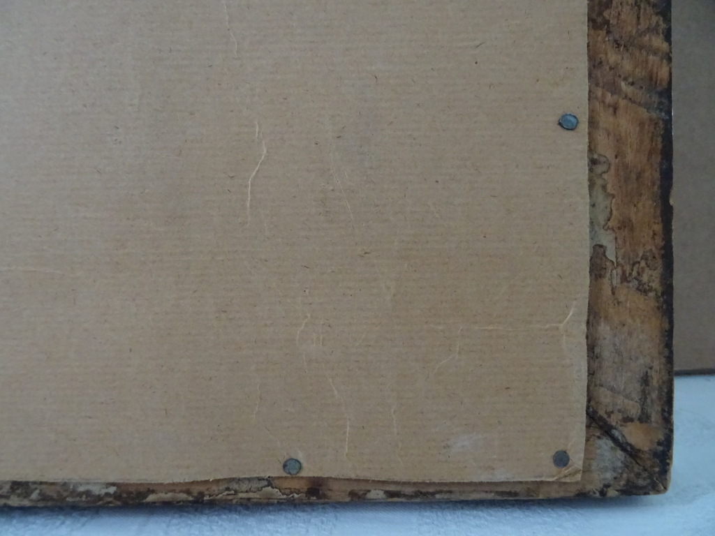 Antiek schilderij geschilderd achter glas Jezus Antiek schilderij geschilderd achter glas Jezus