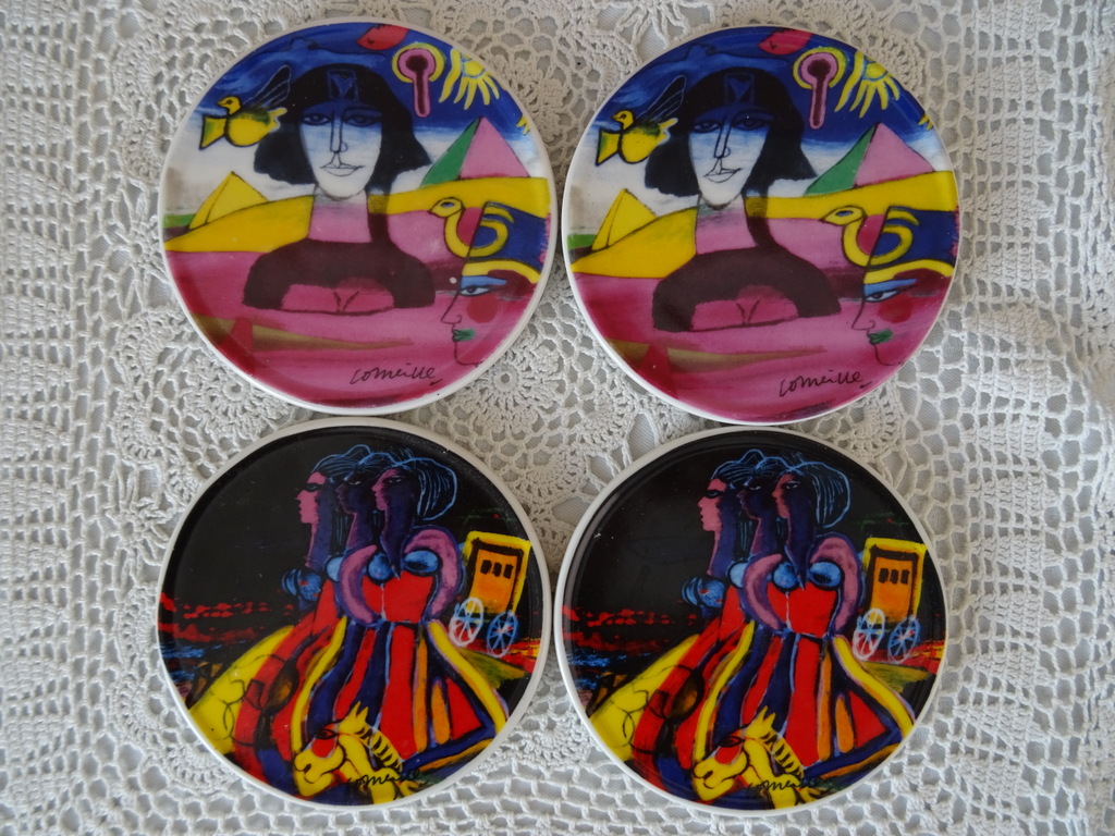 Set van 4 Corneille onderzetters