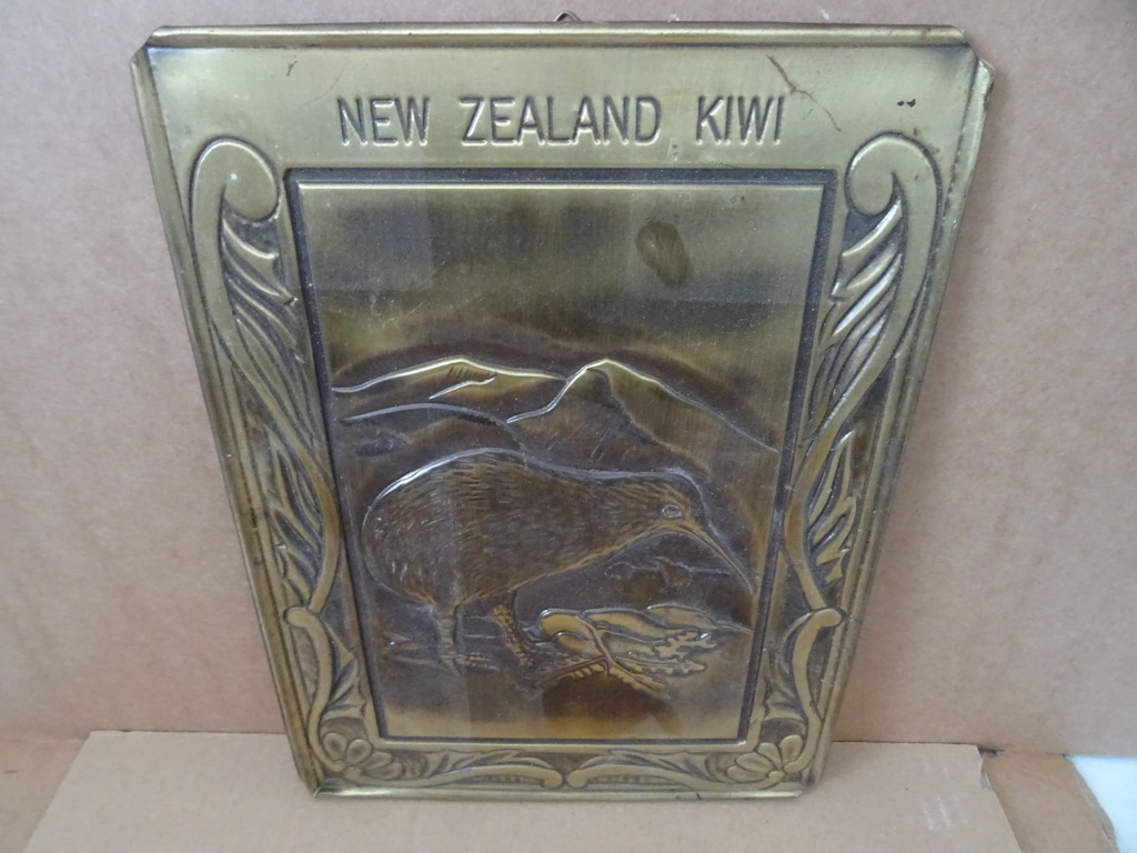 Koperen wandbord New Zealand Kiwi - Afbeelding 2