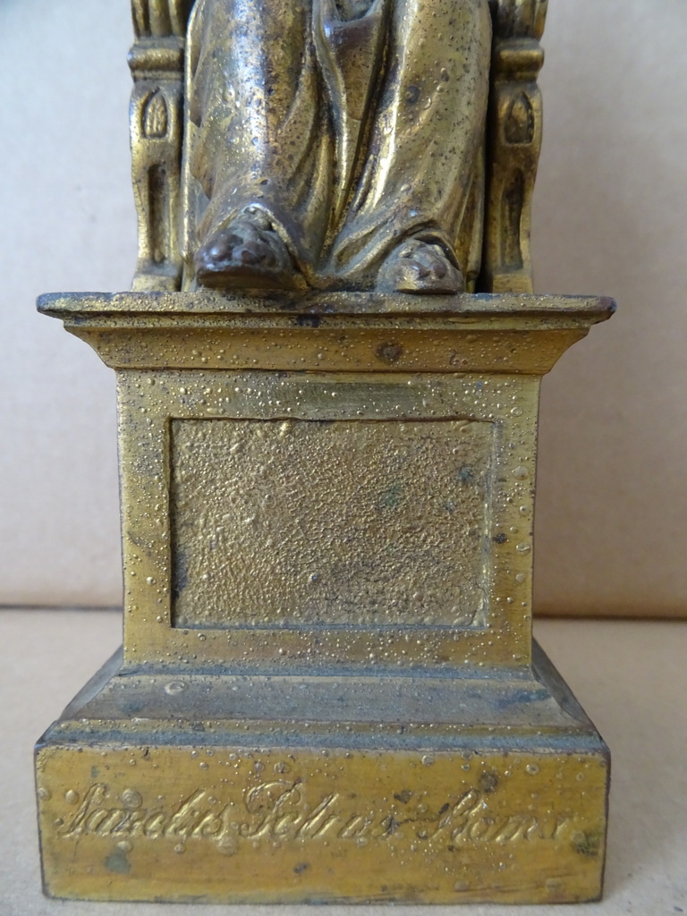 Antiek bronzen beeldje Petrus - Afbeelding 3