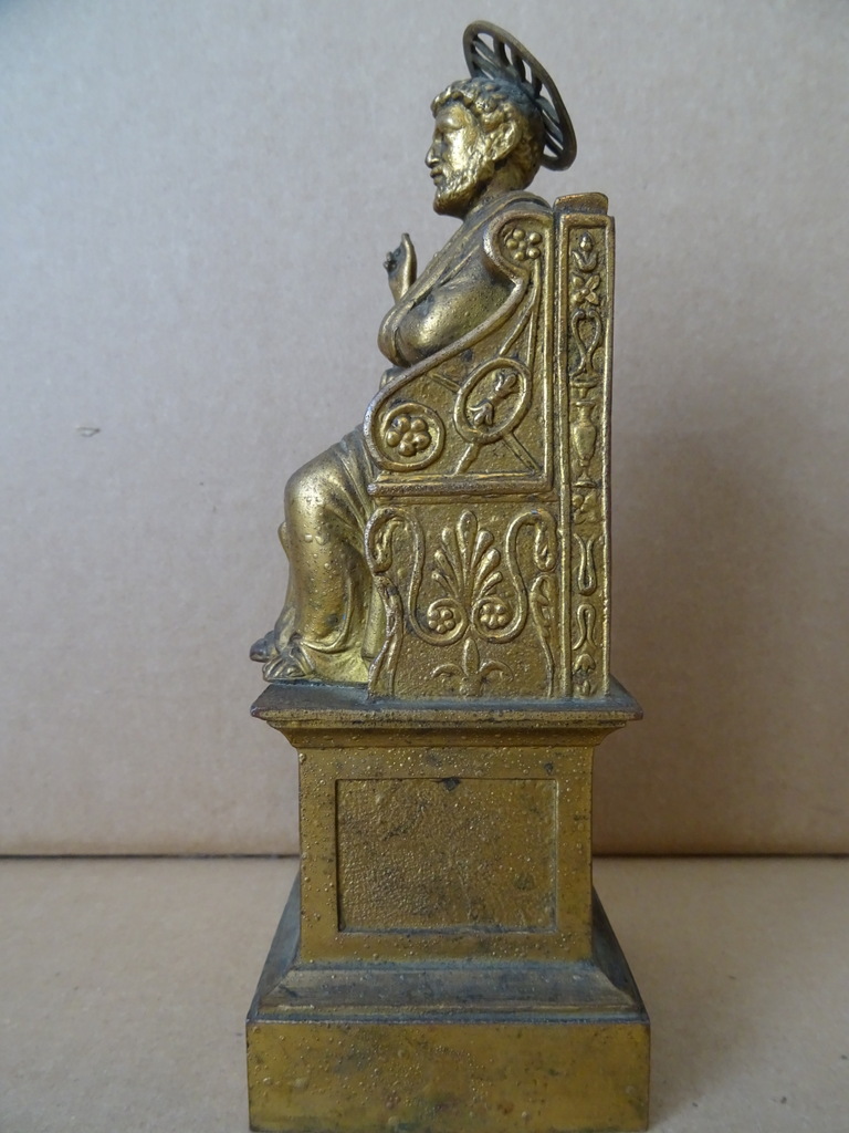 Antiek bronzen beeldje Petrus - Afbeelding 5