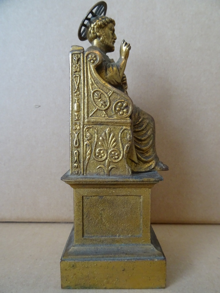 Antiek bronzen beeldje Petrus - Afbeelding 10