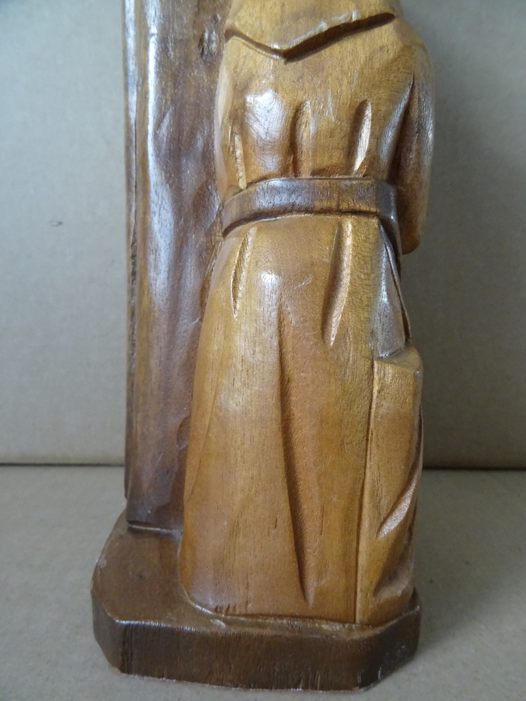 Antiek houten beeld Heilige familie
