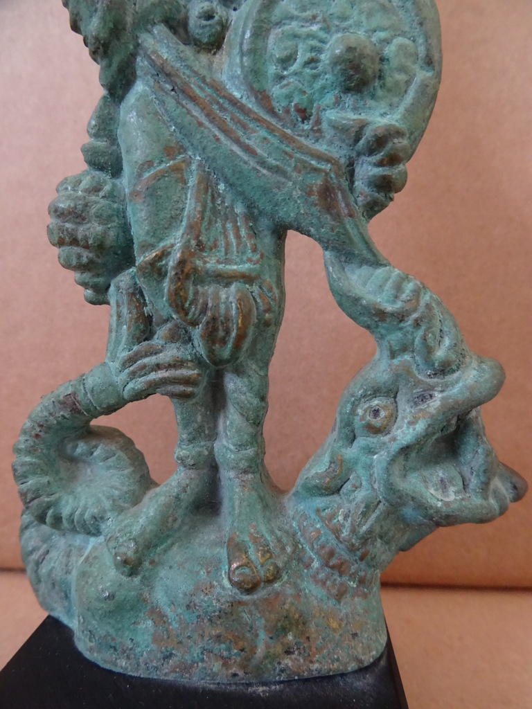 Bronzen beeldje man met draak - Afbeelding 5
