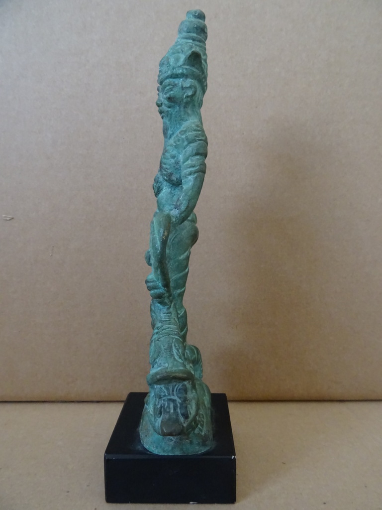 Bronzen beeldje man met draak - Afbeelding 7