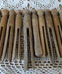 Collectie antieke wasknijpers van hout