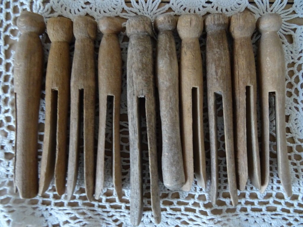 Collectie antieke wasknijpers van hout - Afbeelding 4
