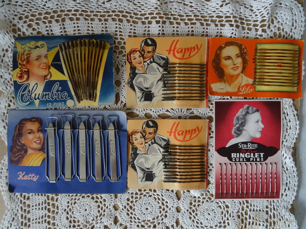 Collectie vintage haarspelden